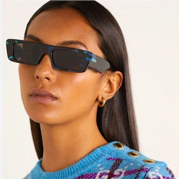 NEW GUCCI GG1331S 004 SUNGLASSES SQUARE BLACK BLUE UNISEX GUCCI EYEWEAR - Picture 1 of 4